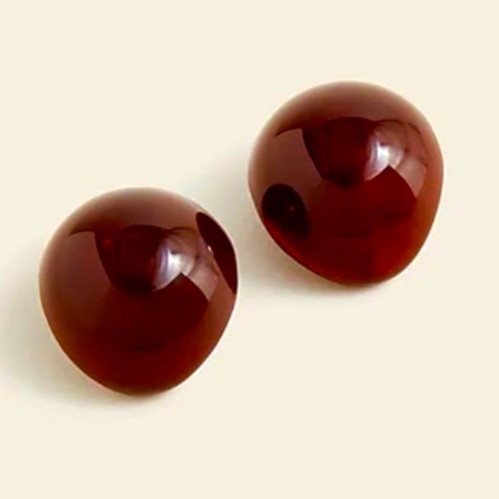 NWOT J Crew Acetate Rounded Huggie Earrings in Burnished Pecan